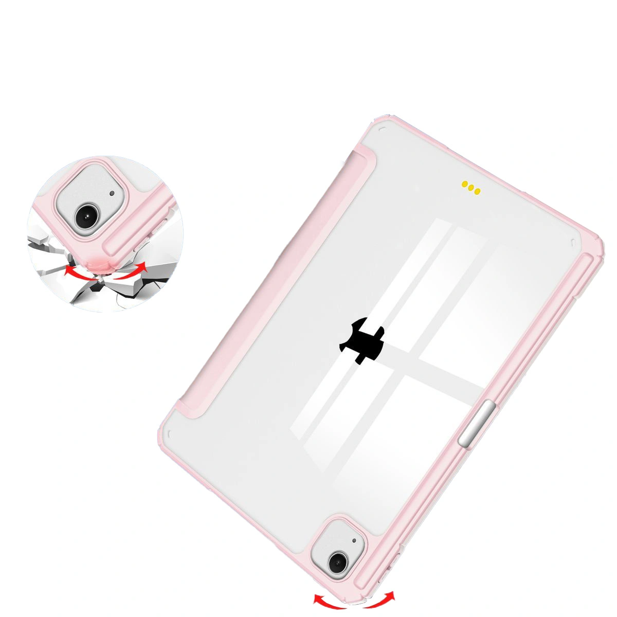 Bizon Case Tab Clear Matt Apple iPad Air 13" 2024 pink