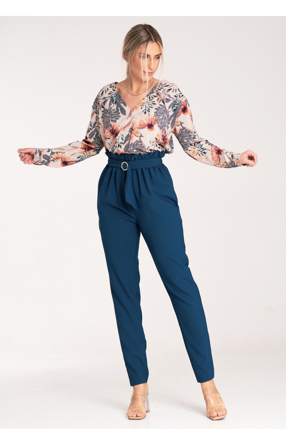  Women trousers model 204298 Figl  navy blue