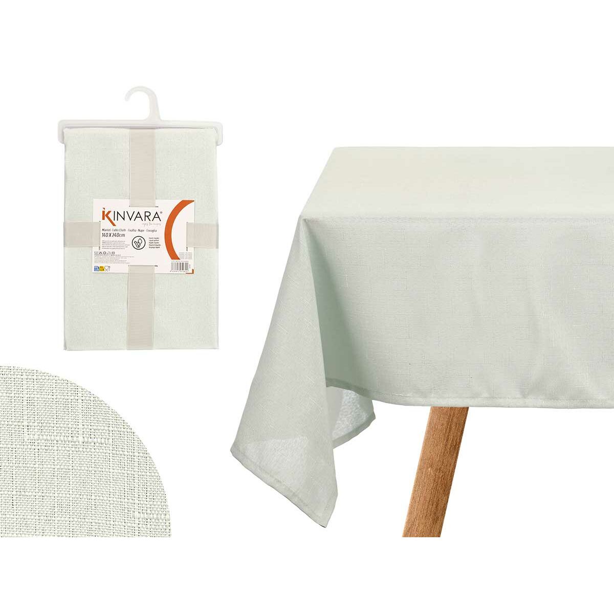 Tablecloth Kinvara NM40215-C8 Green 140 x 240 cm (12 Units)