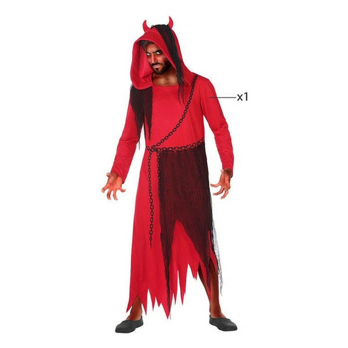 Costume for Adults DISFRAZ DEMONIO M-L Male Demon Red (1 Unit) (M/L) (M/L)