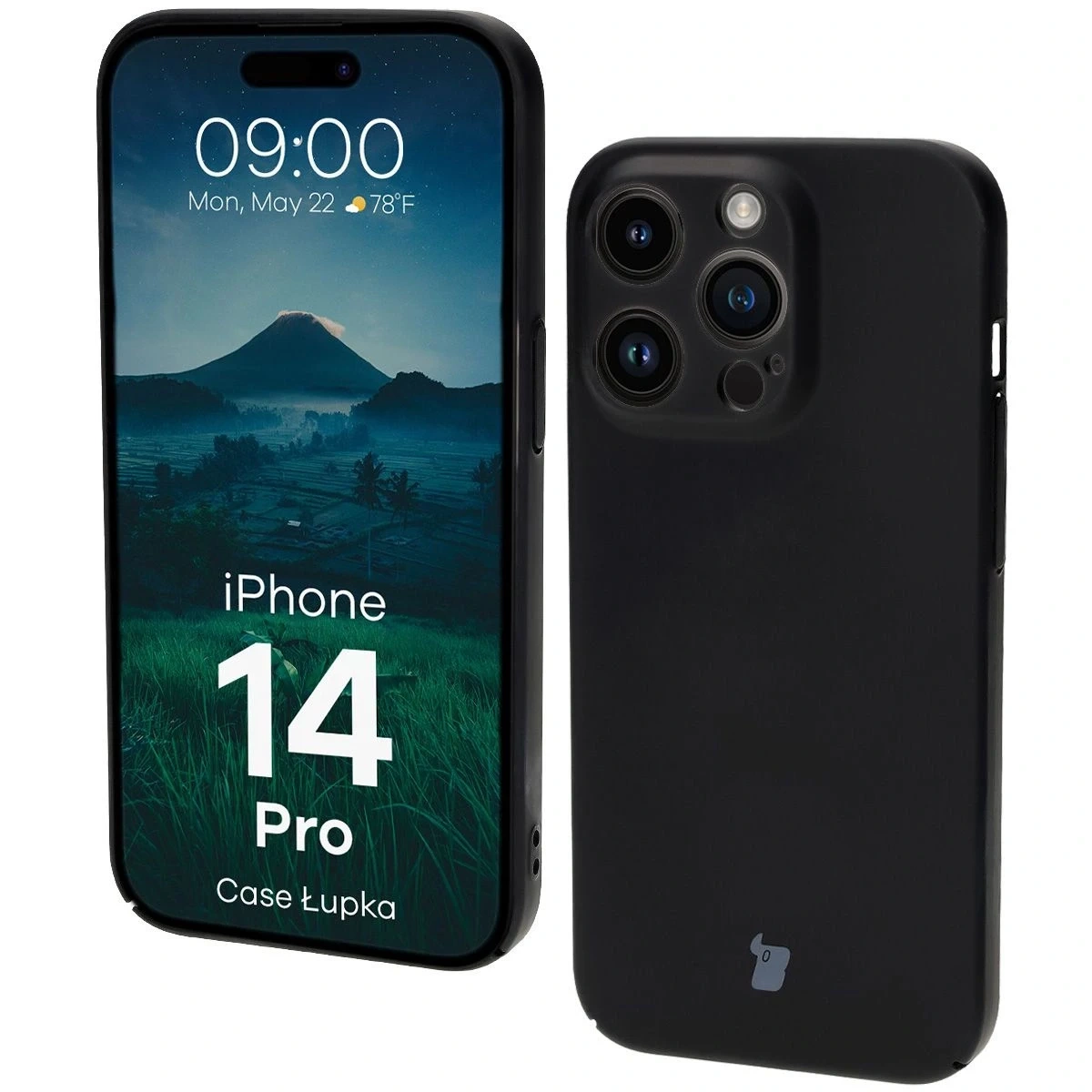 Etui Bizon Case Łupka do Apple iPhone 14 Pro czarne