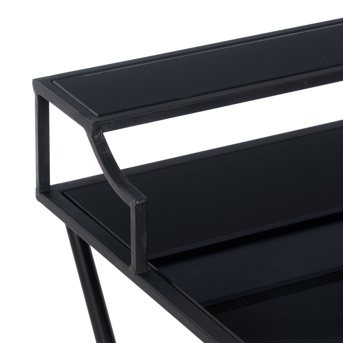 Nightstand Black Crystal Iron 45 x 35 x 65 cm