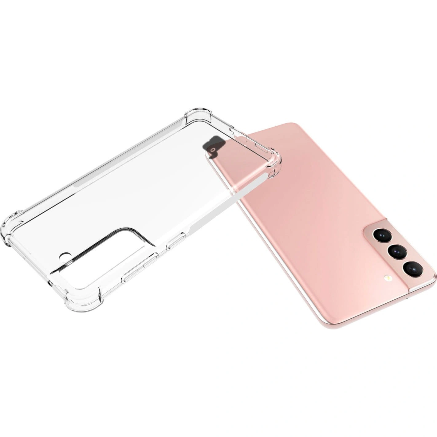 Bizon Case Clear Pack case + 2x screen glass + lens glass Samsung Galaxy S21 FE clear