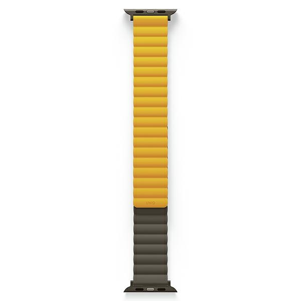 UNIQ Revix strap Apple Watch 4/5/6/7/SE/8/9/Ultra 44/45/49mm Reversible Magnetic mustard-khaki/mustard-khaki