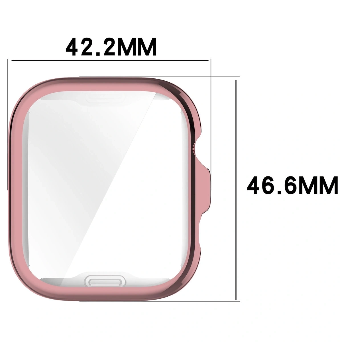 Etui z osłoną ekranu Bizon Case Watch Felipe do Huawei Watch Fit 4 Pro różowe