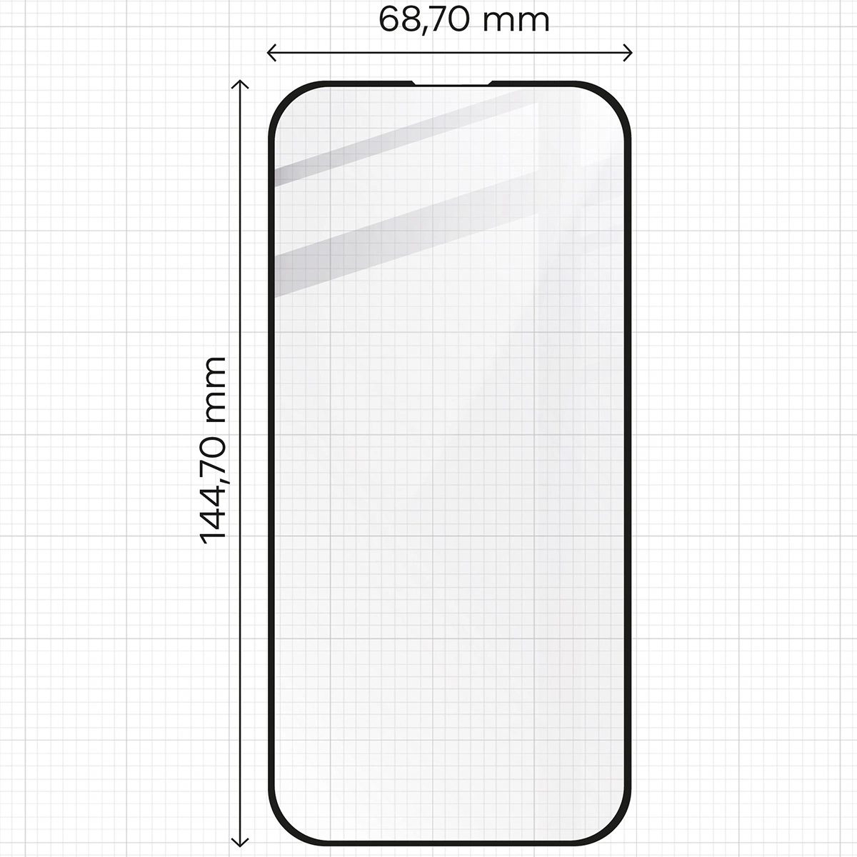 Bizon Edge 2x tempered screen glass with frame + camera glass Apple iPhone 16