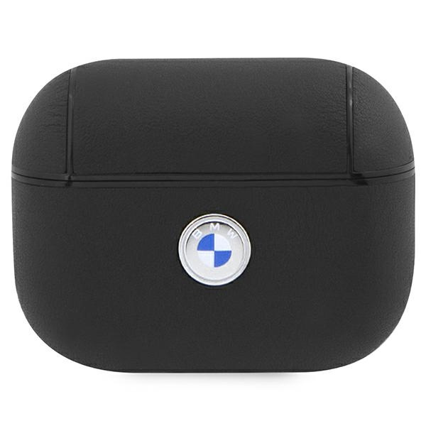 BMW BMAP2SSLBK Apple AirPods Pro 2 black Geniune Leather Silver Logo