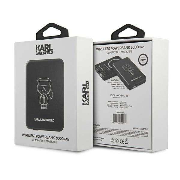 Karl Lagerfeld Wireless Charger Powerbank KLPBMSOIBK 3000mAh MagSafe