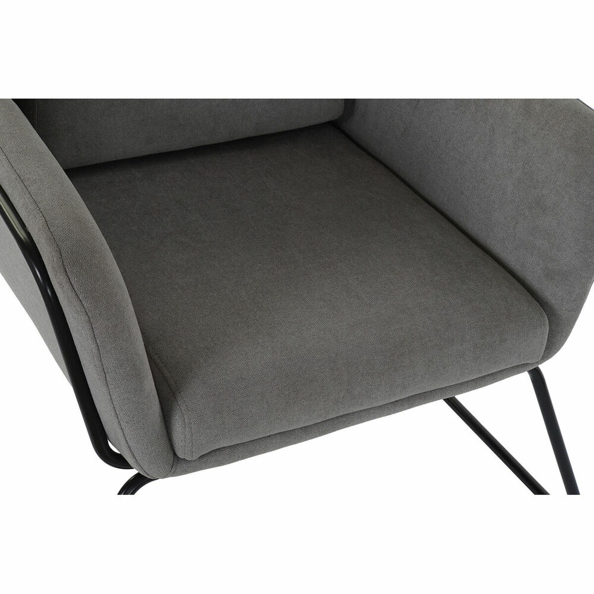 Armchair DKD Home Decor 75 x 76 x 82 cm Black Grey Metal