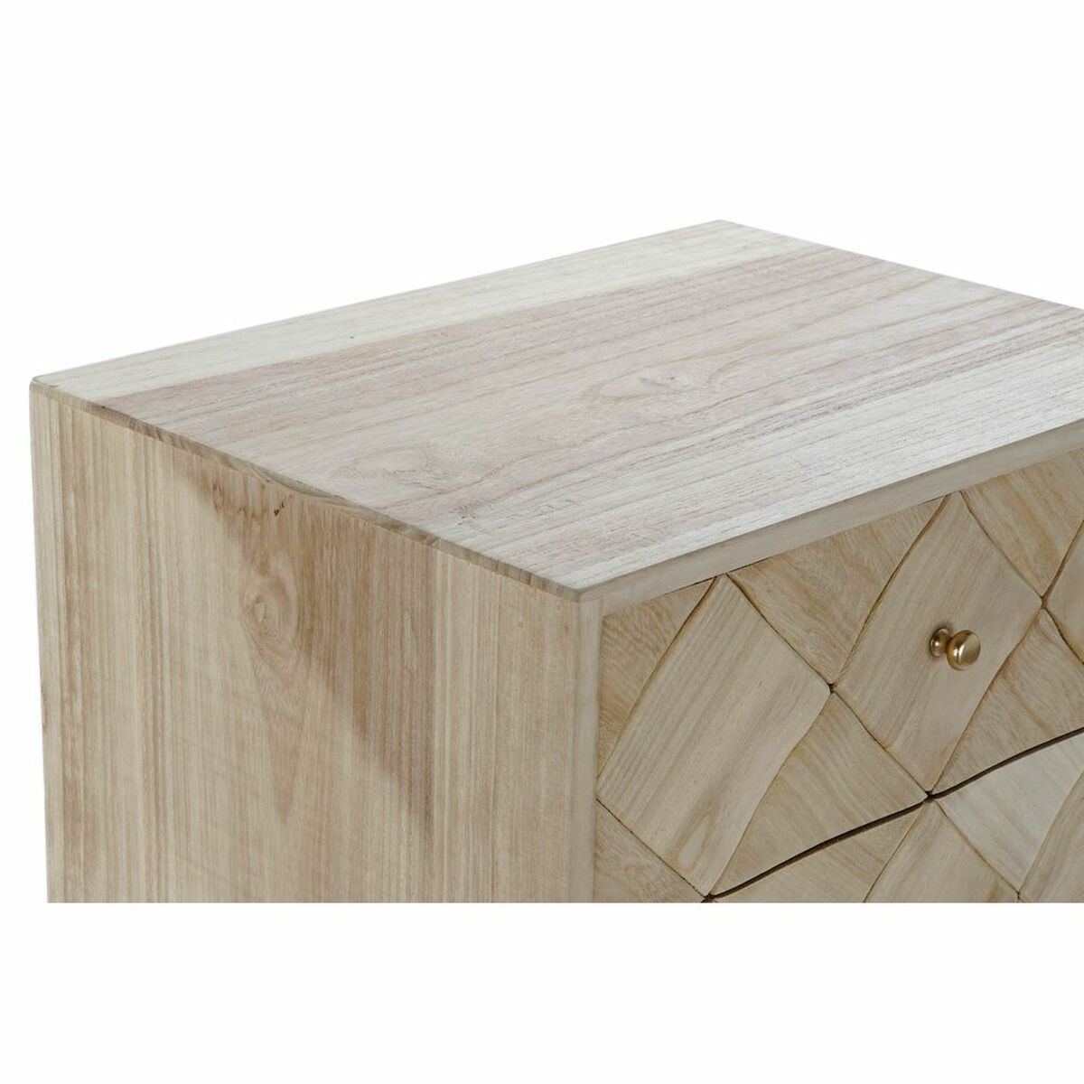 Schubladenschrank DKD Home Decor   45 x 35 x 93 cm natürlich Metall Hellbraun Paulonia-Holz Kiefer Moderne