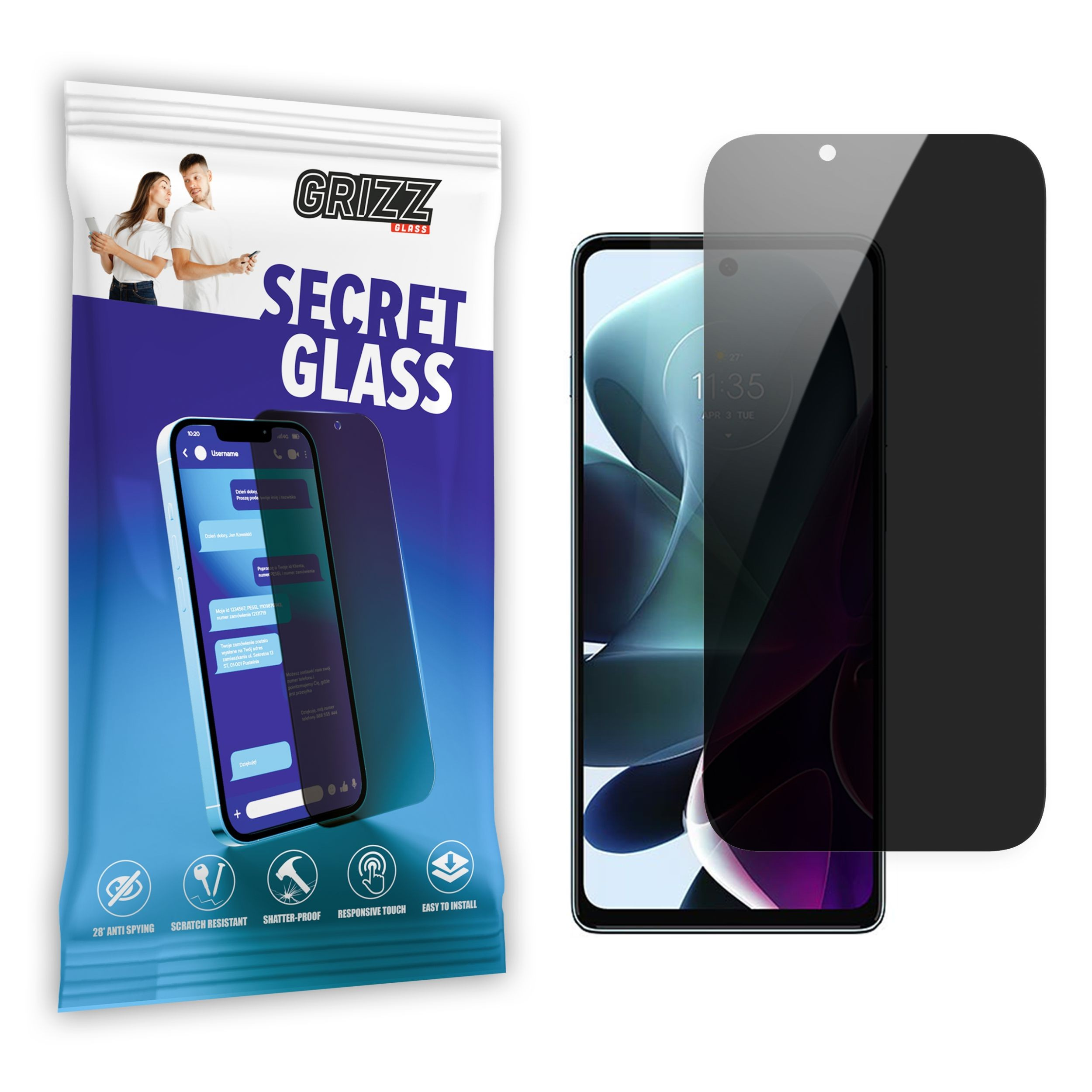 GrizzGlass SecretGlass Motorola Moto G200 5G