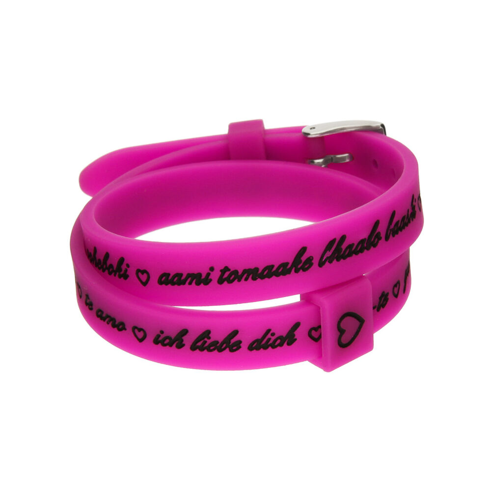 Bransoletka Damska il mezzometro I LOVE YOU SILVER - BRACCIALE IN SILICONE/SILICONE BRACELET