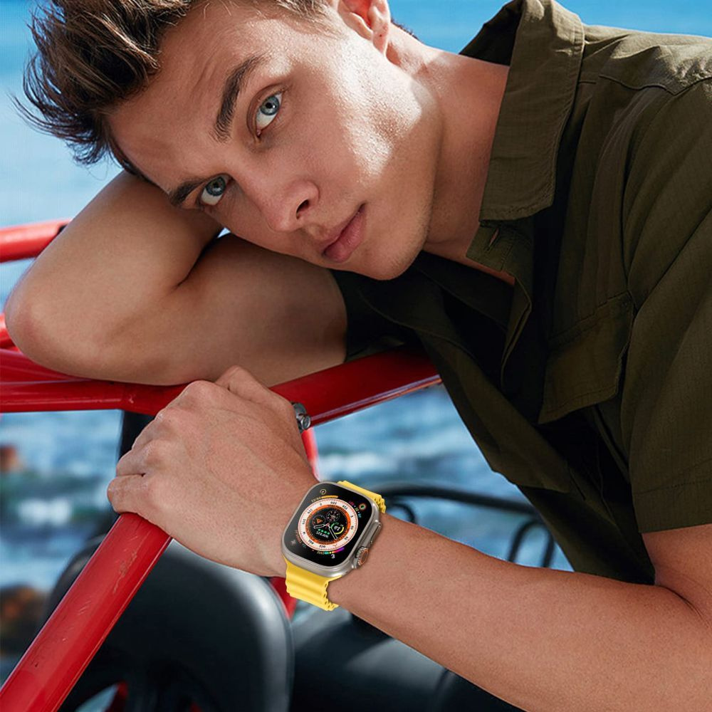 Tech-Protect IconBand Pro Apple Watch 4/5/6/7/8/9/SE/Ultra 1/2 42/44/45/49mm starlight/orange