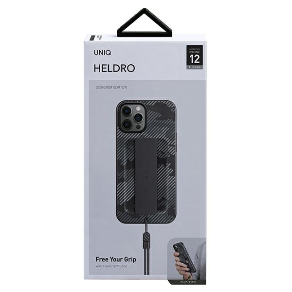 UNIQ Heldro Apple iPhone 12/12 Pro charcoal camo Antimicrobial