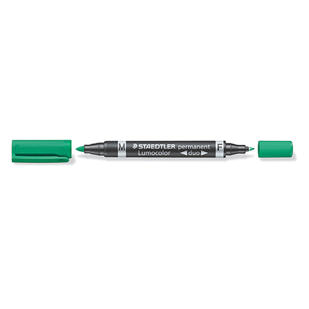 Permanent marker Staedtler Lumocolor Duo Green (10Units)