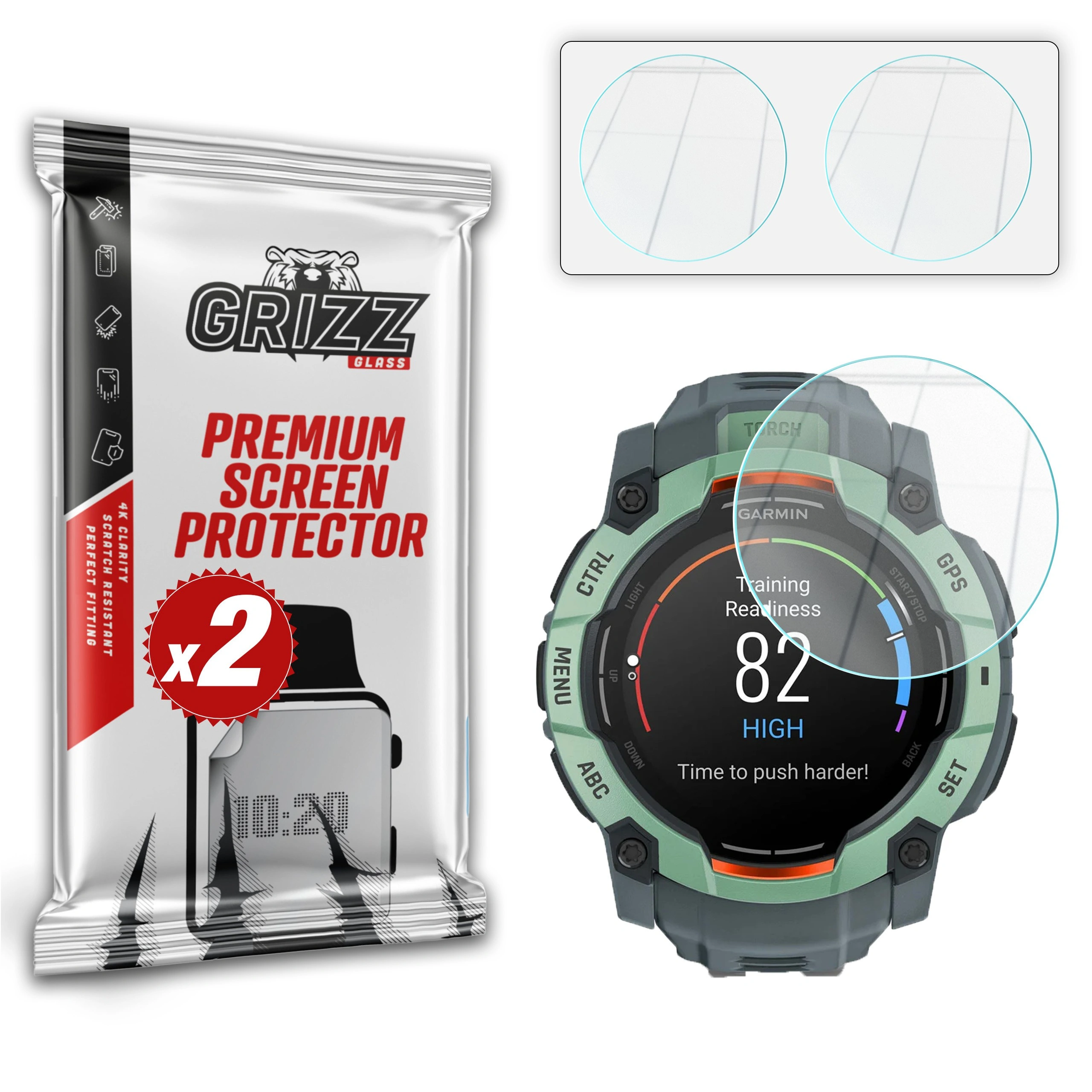 GrizzGlass HybridGlass Garmin Instinct 3 50mm