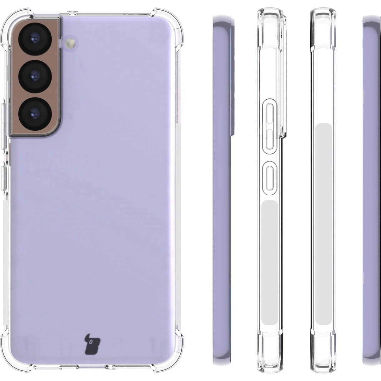 Bizon Case Clear Pack case + 2x screen glass + lens glass Samsung Galaxy S22 clear