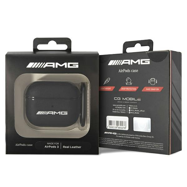 Mercedes AMG AMA3SLWK Apple AirPods 3 cover black Leather