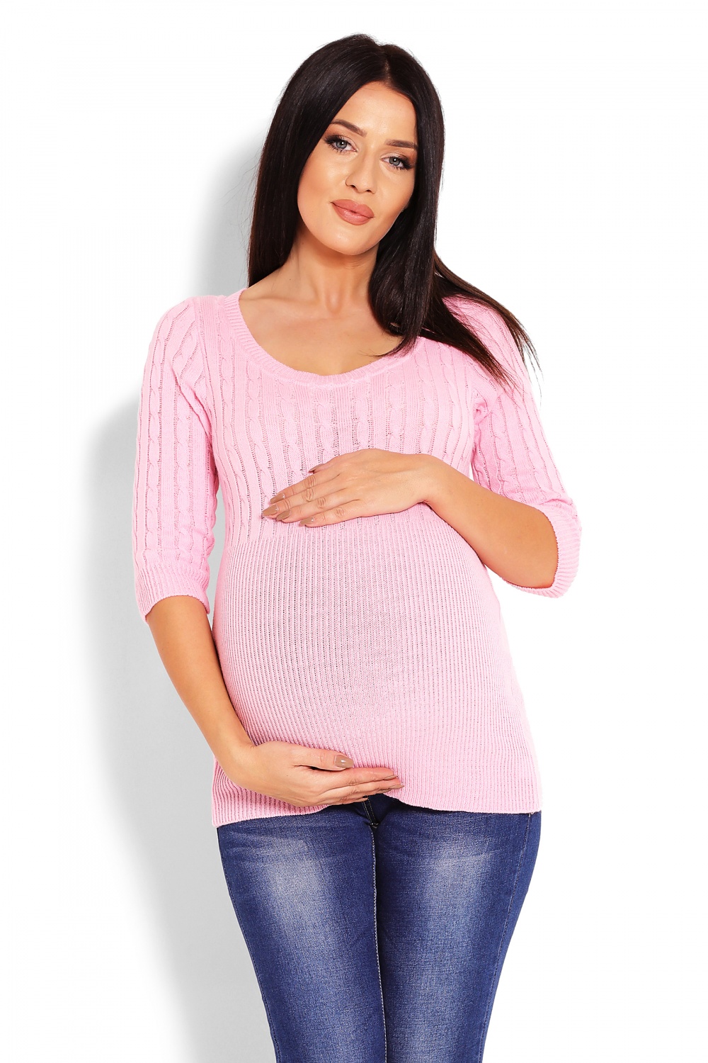 Pregnancy sweater model 123420 PeeKaBoo  pink