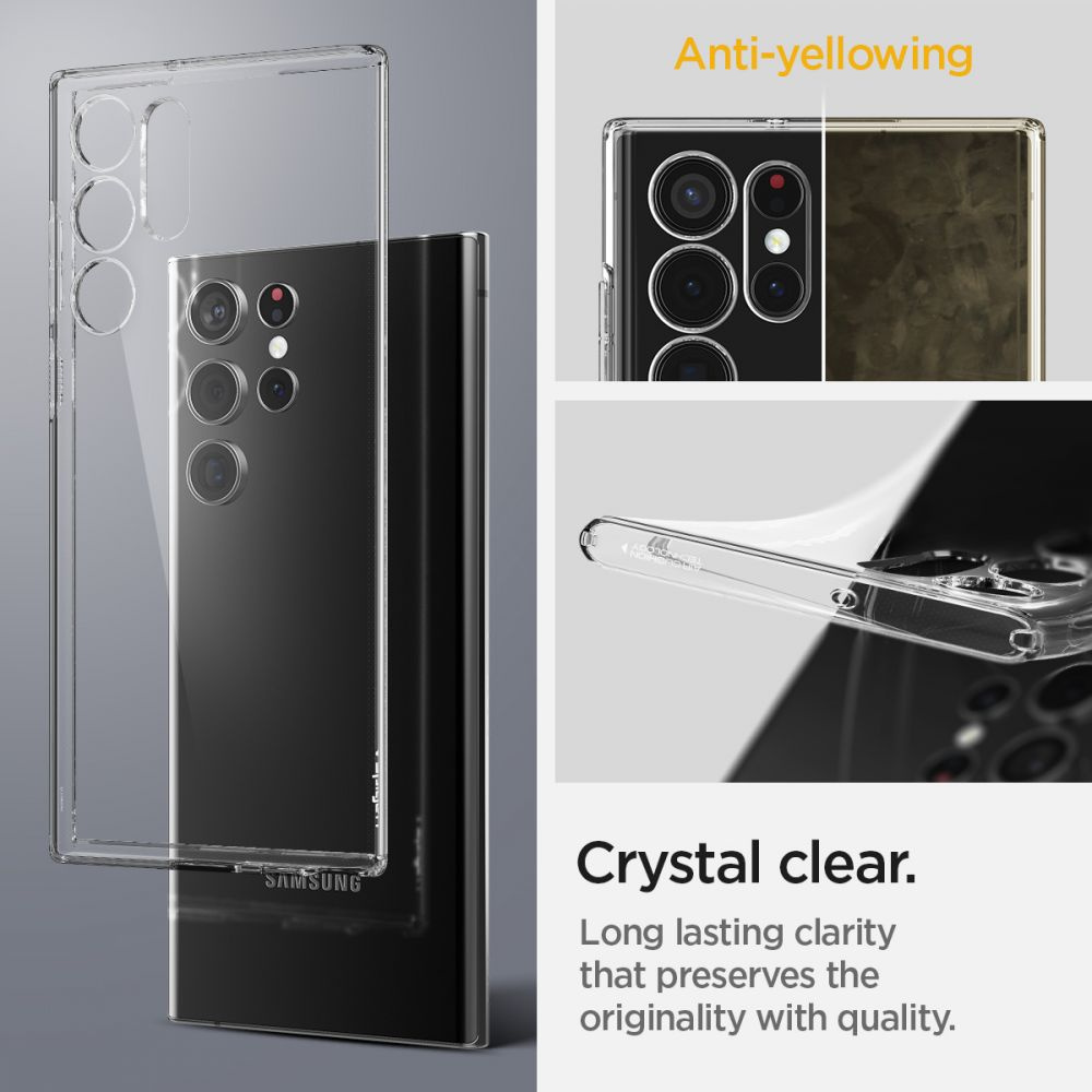 Etui Spigen Liquid Crystal Samsung Galaxy S22 Ultra Crystal Clear