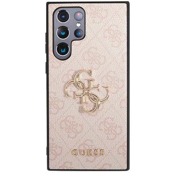 Guess GUHCS23L4GMGPI Samsung Galaxy S23 Ultra pink hardcase 4G Big Metal Logo