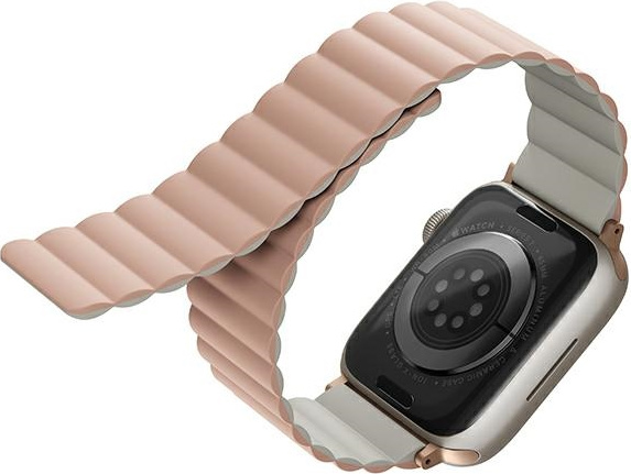 UNIQ Revix strap Apple Watch 4/5/6/7/SE/8/9/Ultra 44/45/49mm Reversible Magnetic pink-beige