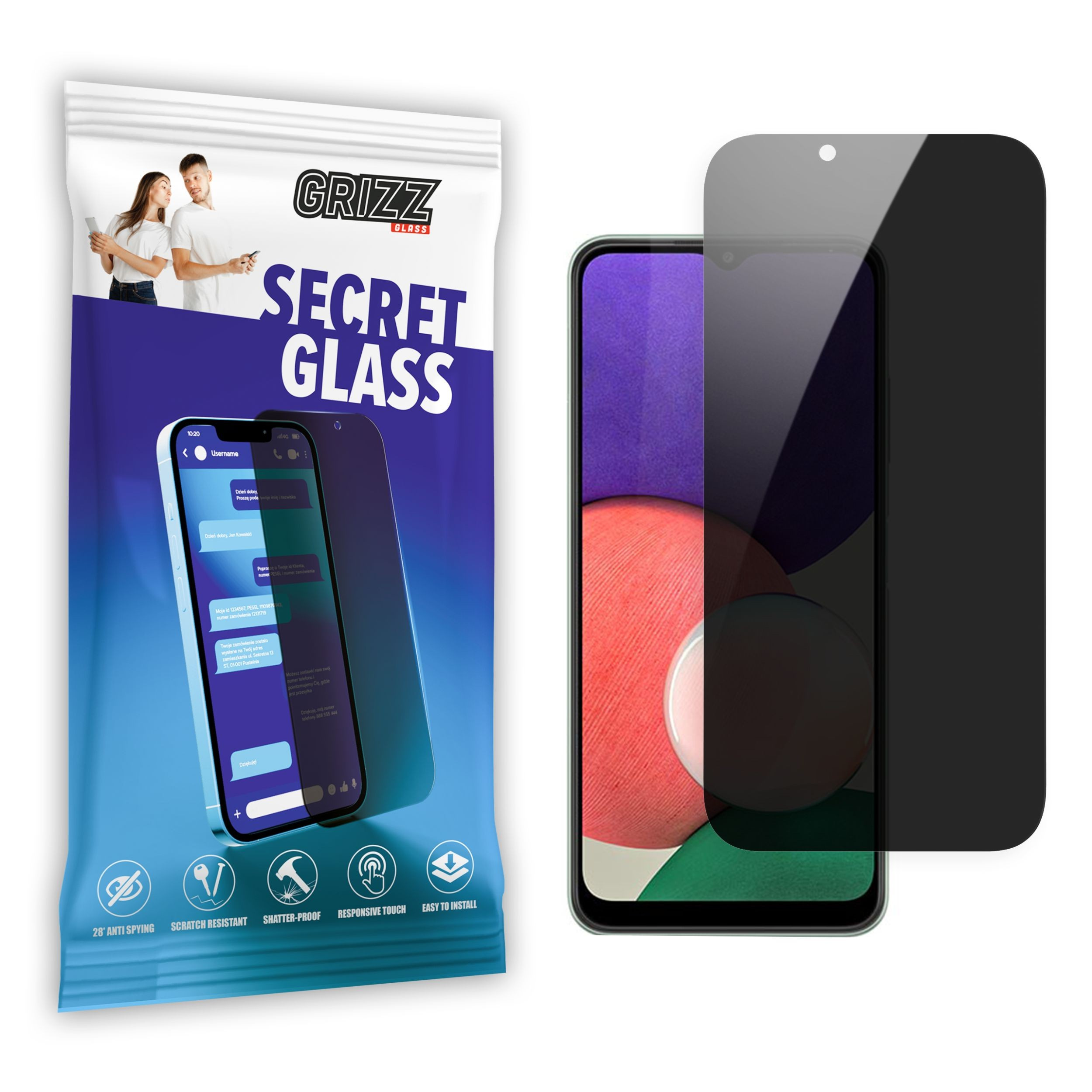 GrizzGlass SecretGlass Samsung Galaxy A22 5G