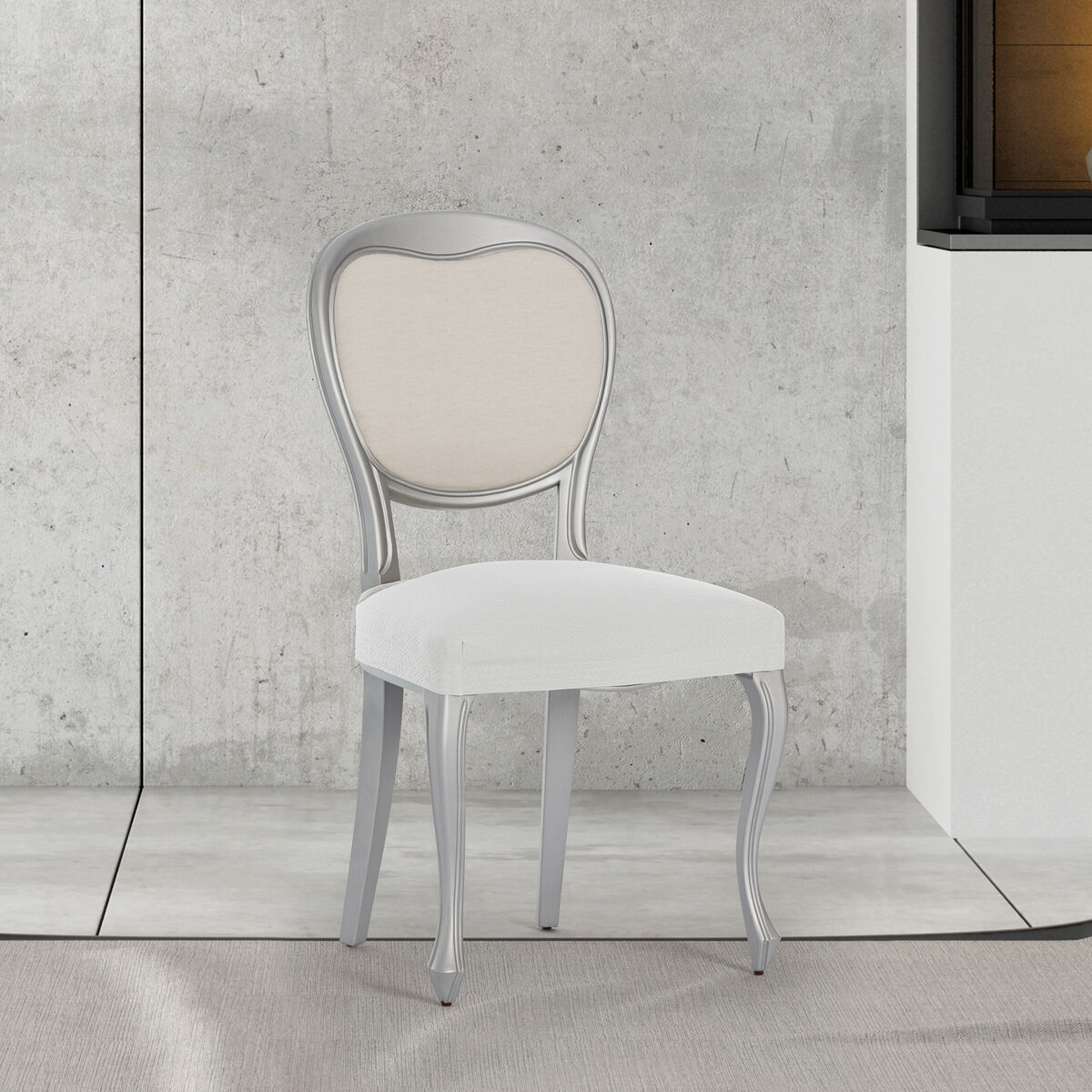 Chair Cover Eysa BRONX White 50 x 5 x 50 cm 2 Units