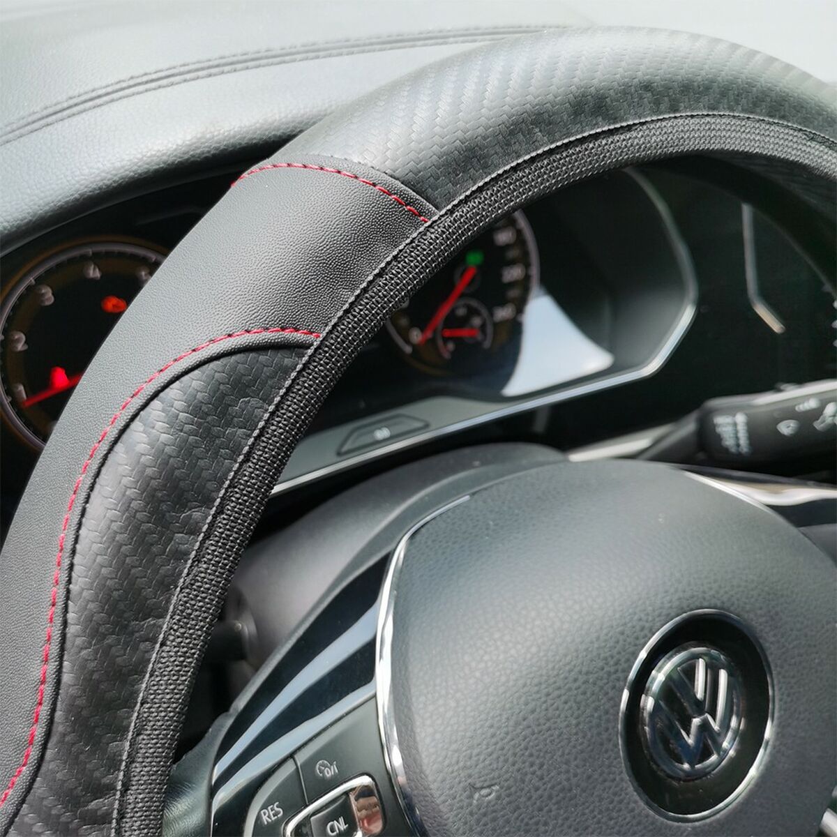 Steering Wheel Cover OCC Motorsport OCCFV0051 Charcoal 38 cm