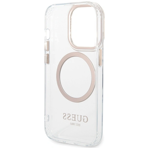 Guess GUHMP15XHTRMD Apple iPhone 15 Pro Max hardcase Metal Outline Magsafe gold