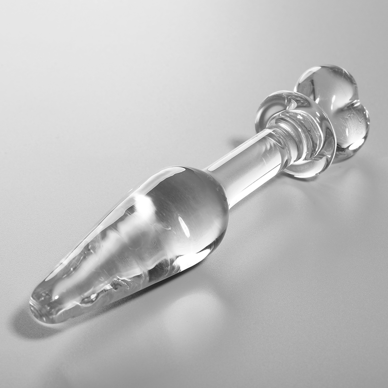 NEBULA SERIES BY IBIZA - MODEL 7 ANAL PLUG BOROSILICATE GLASS 13.5 X 3 CM CLEAR