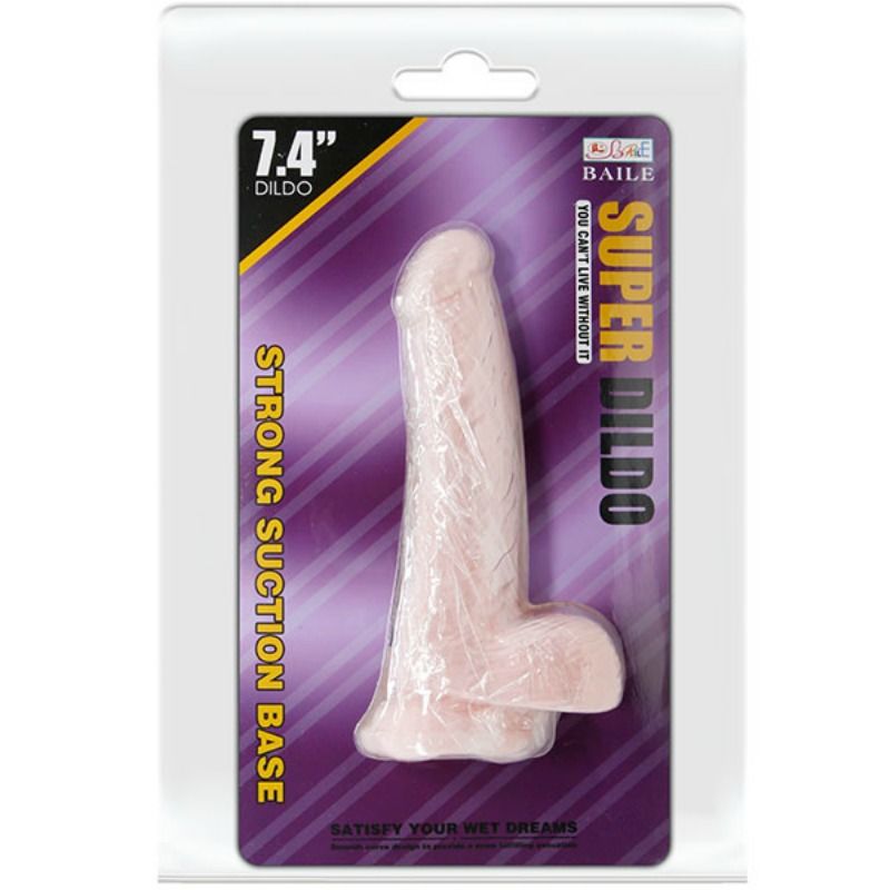 BAILE - SUPER DILDO REALISTIC DILDO FLESH 18.8 CM