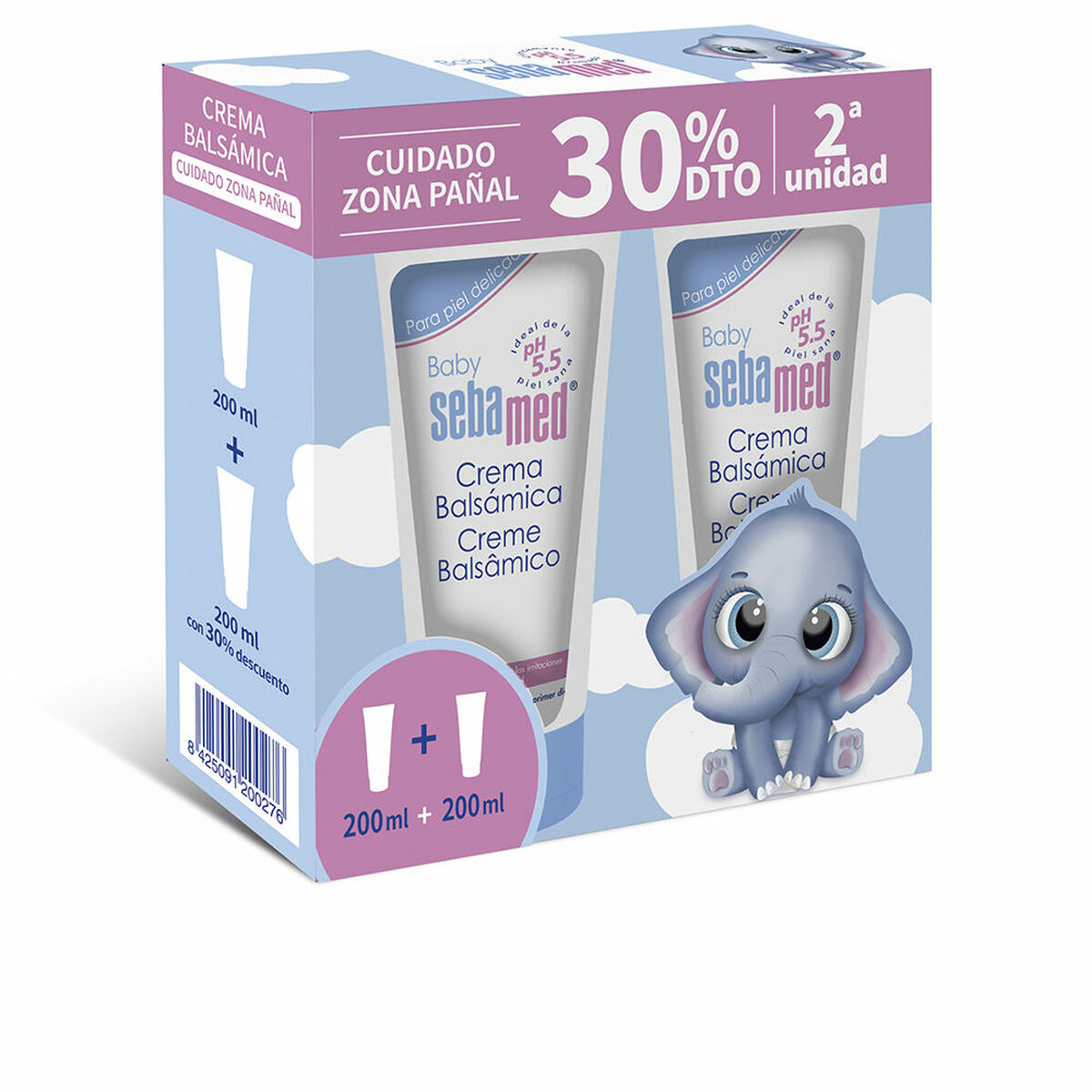 Krem do codziennej pielęgnacji pupy niemowlaka Sebamed Baby 200 ml x 2