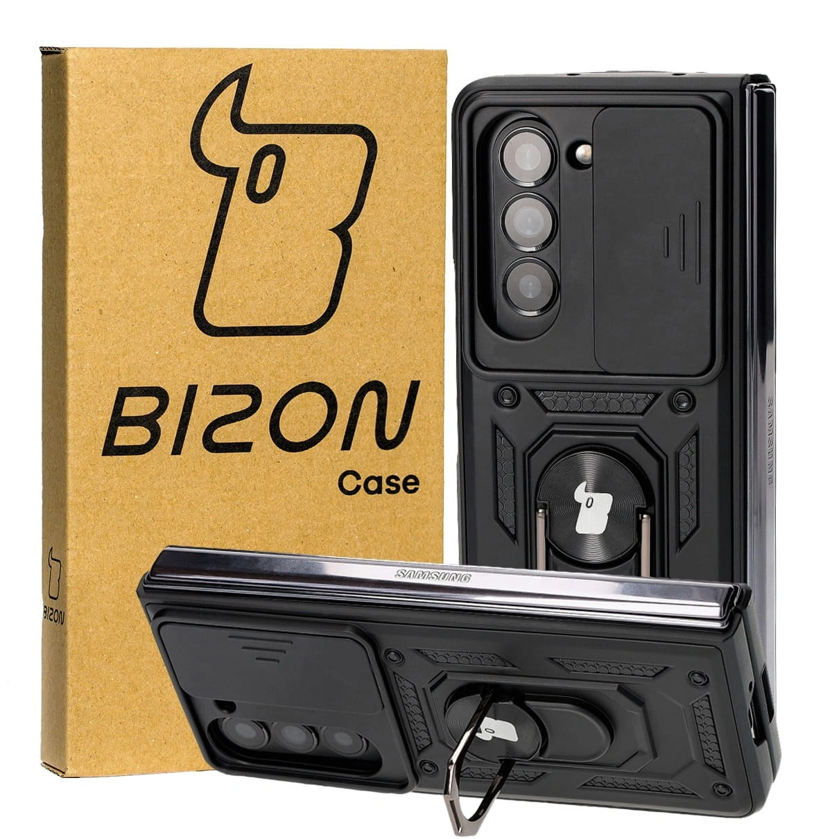Bizon Case CamShield Ring Samsung Galaxy Z Fold5 black