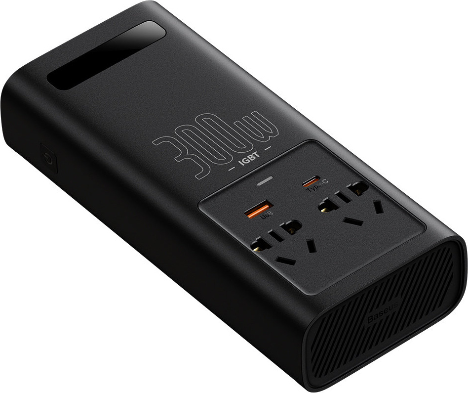 Baseus IGBT Car Inverter Inverter 300W 220V (CN / EU Plug) Black