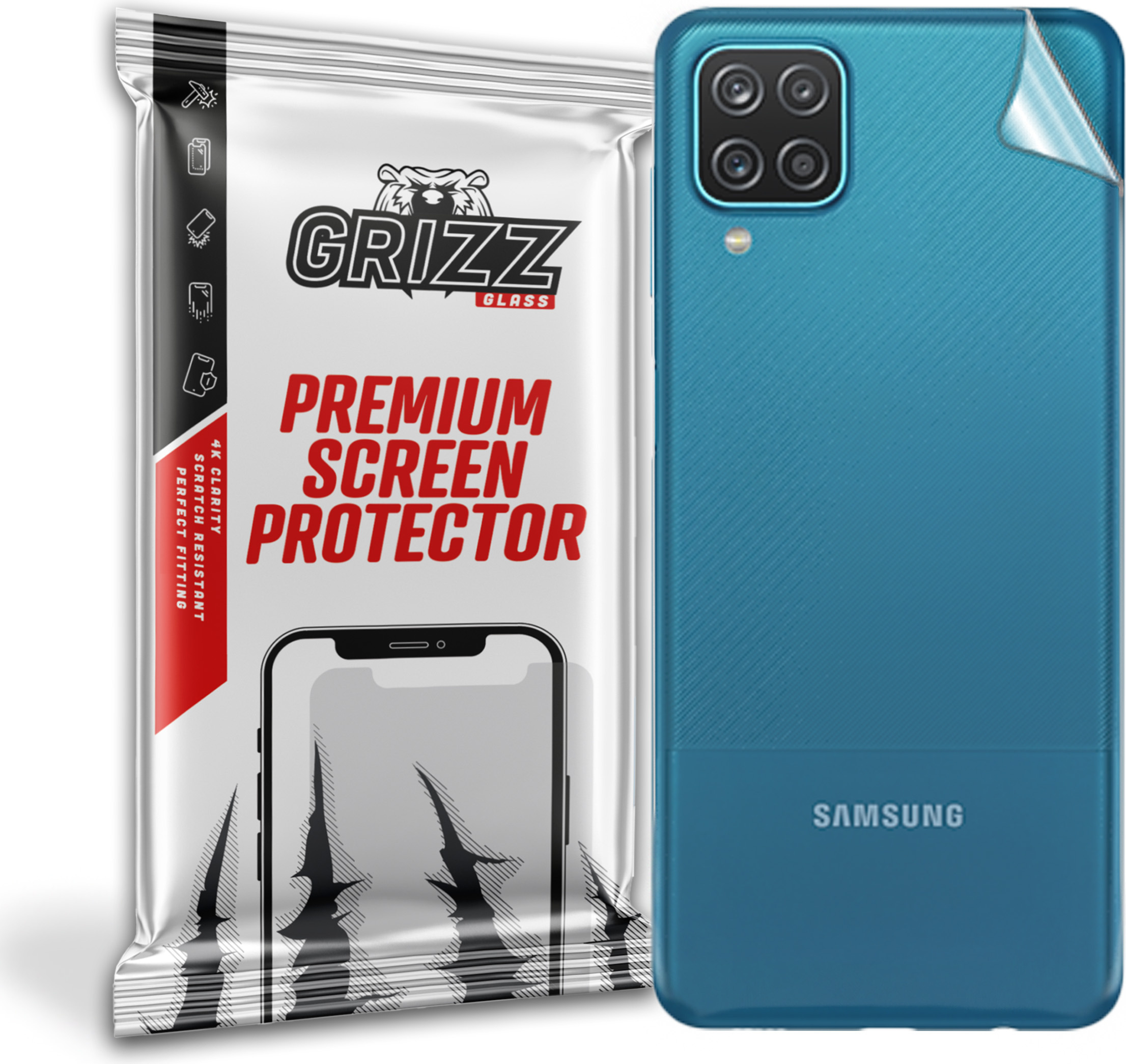 GrizzGlass SatinSkin Samsung Galaxy A12
