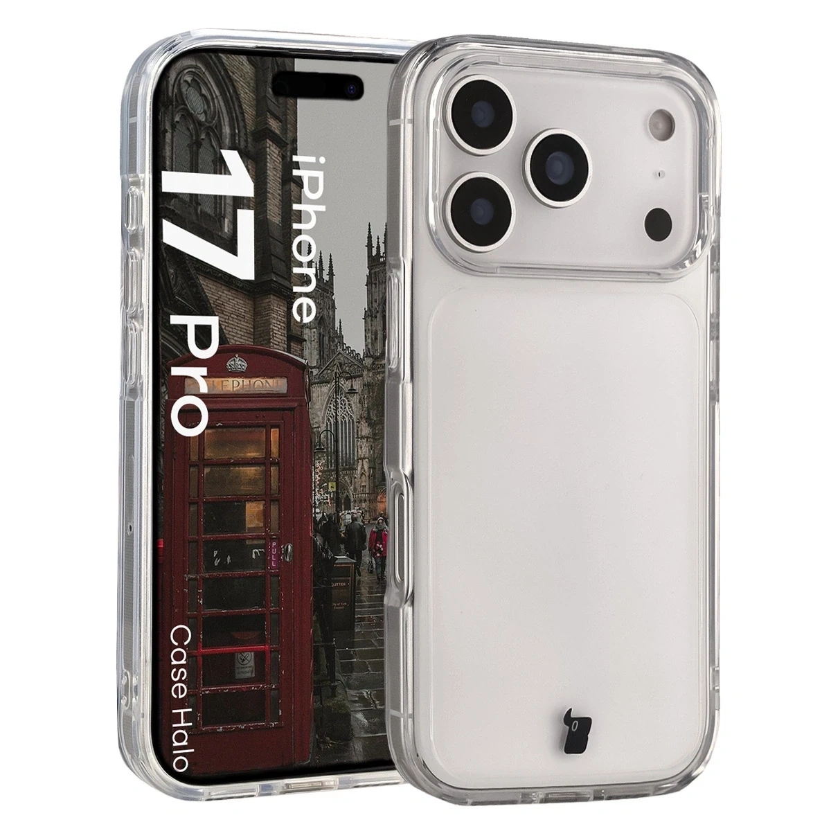 Etui Bizon Case Halo do Apple iPhone 17 Pro przezroczyste