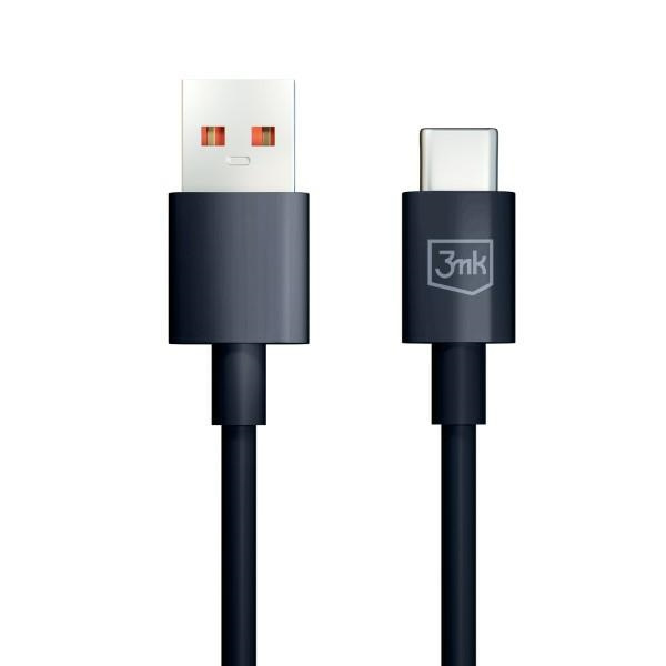 3MK cable Hyper USB-A / USB-C 1.2m 5A black