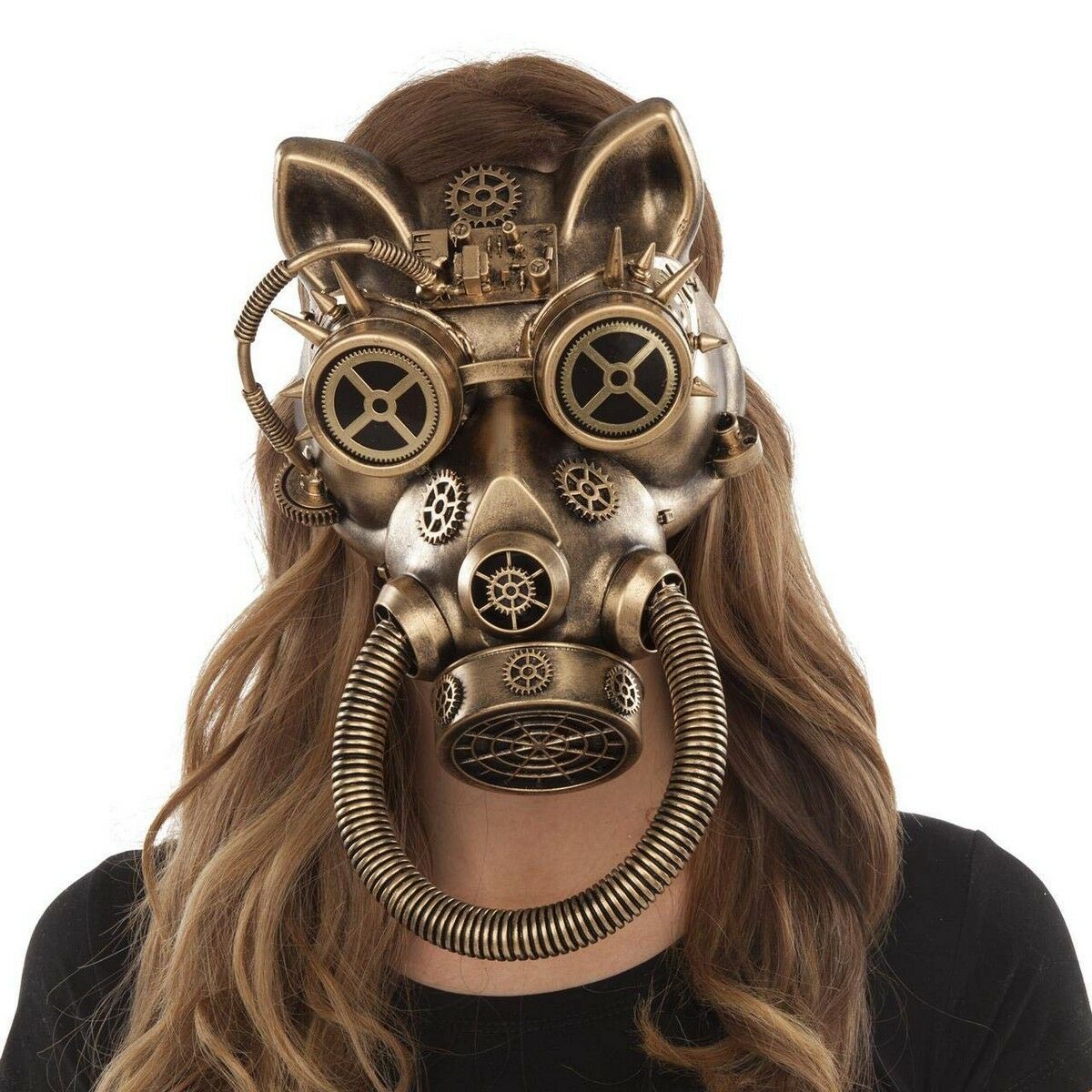 Maske My Other Me Cat Kupfer Steampunk