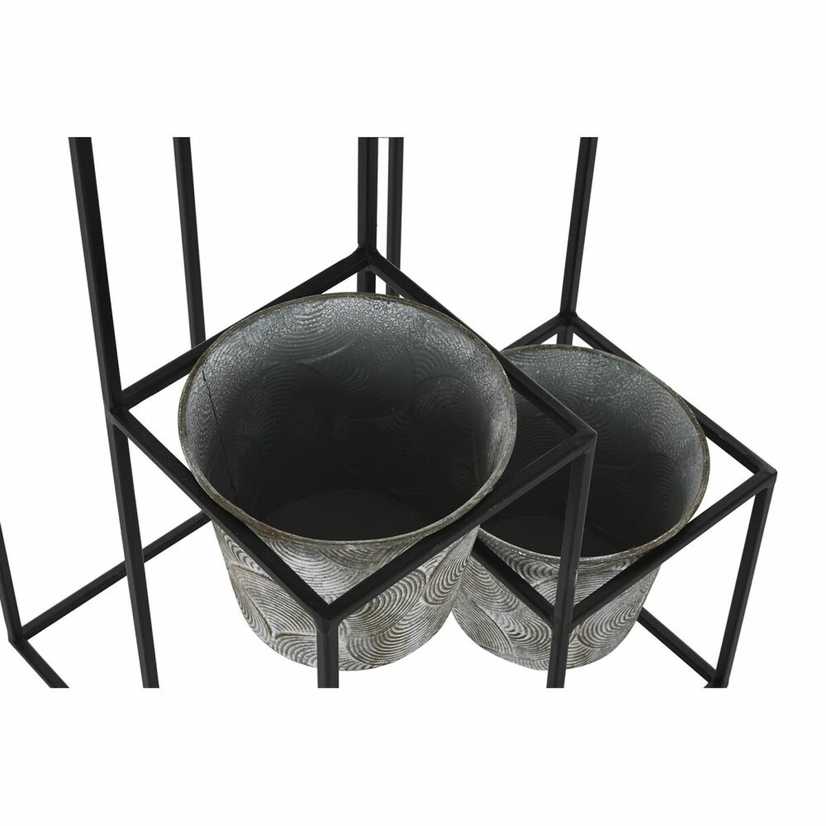 Planter DKD Home Decor Grey Metal Worn 34 x 34 x 71 cm