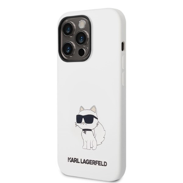 Karl Lagerfeld KLHCP14LSNCHBCH Apple iPhone 14 Pro hardcase white Silicone Choupette