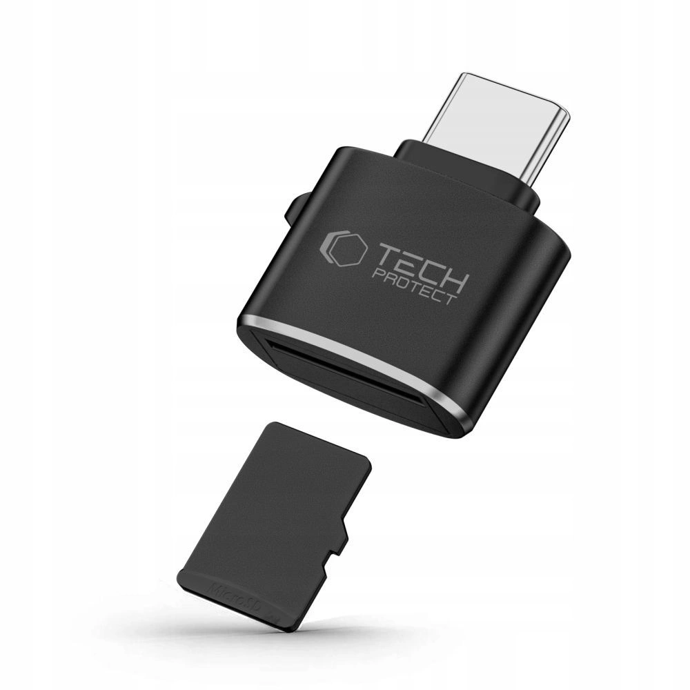Tech-Protect Ultraboost USB-C / Card Reader Micro SD/TF adapter Black
