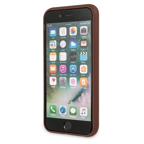 Guess GUHCI8G4GLBR Apple iPhone SE 2022/SE 2020/8/7 brown hard case 4G Stripe Collection