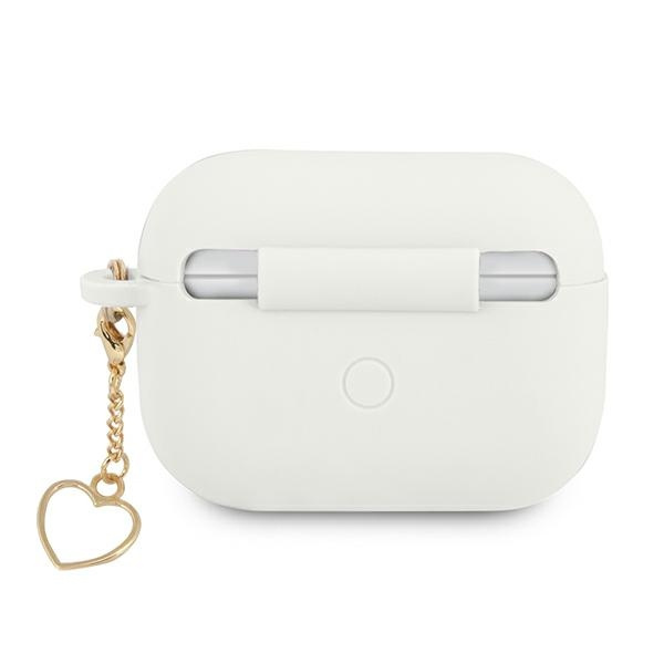 Guess GUAPLSCHSH Apple AirPods Pro white Silicone Charm Heart Collection