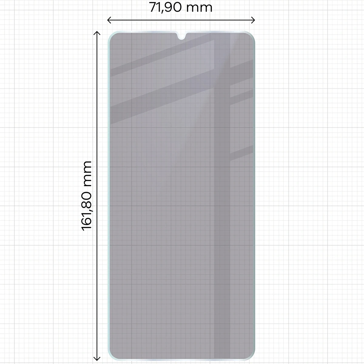 Prywatyzujące szkło hybrydowe Bizon Glass Mule Shadow do Realme Note 60 matowe