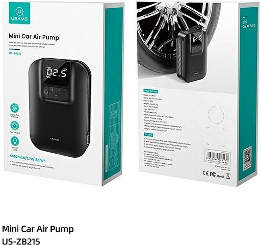 USAMS Mini pompka US-ZB215 Air Car Pump 5000mAh CQBZB21501
