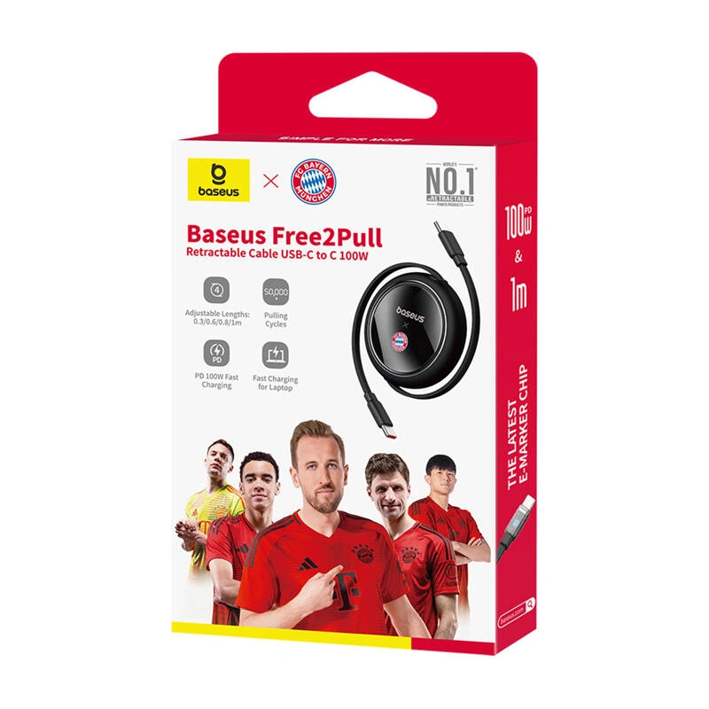 Baseus USB-C / USB-C charging cable 100W Bayern Munich Edition (black)