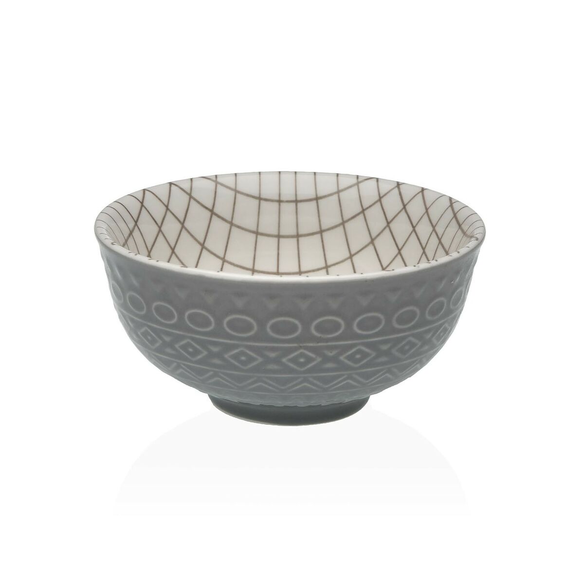 Snack Bowl Versa Grey Ceramic Porcelain 12,3 x 5,8 x 12,3 cm