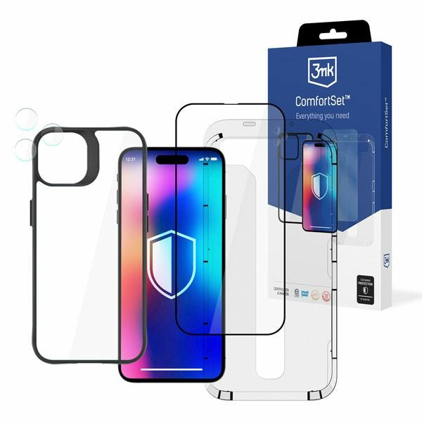 3MK Comfort Set 4in1 Case + Camera Glass + Screen Glass Apple iPhone 14 Pro Max