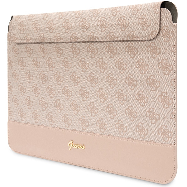 Guess Sleeve GUCS14PS4SGP 14 inch pink 4G Stripe Metal Logo